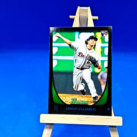 Brayan Villarreal - Pitcher - Rookor Card #91 Topps 2011 Detroit Tigers - Picture 3 of 6